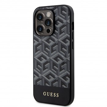 Zadní kryt Guess PU G Cube MagSafe na iPhone 13 Pro Max černý