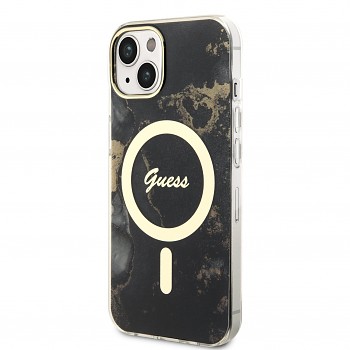 Zadní kryt Guess Marble IML MagSafe Kompatibilní na iPhone 13 Black
