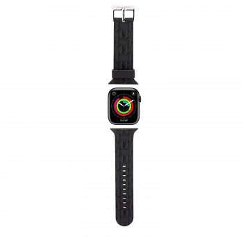 Řemínek Karl Lagerfeld Monogram na Apple Watch 38 - 40 černý