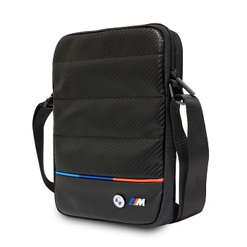 Kabelka na mobil BMW Tricolor Carbon 10" černá