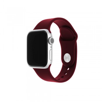 Set silikonových řemínků FIXED Silicone Strap na Apple Watch 42 - 44 - 45 - 49mm, vínově červený