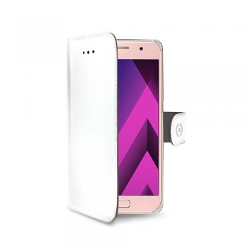 Pouzdro typu kniha CELLY Wally pro Samsung Galaxy A3 (2017), PU kůže, bílé