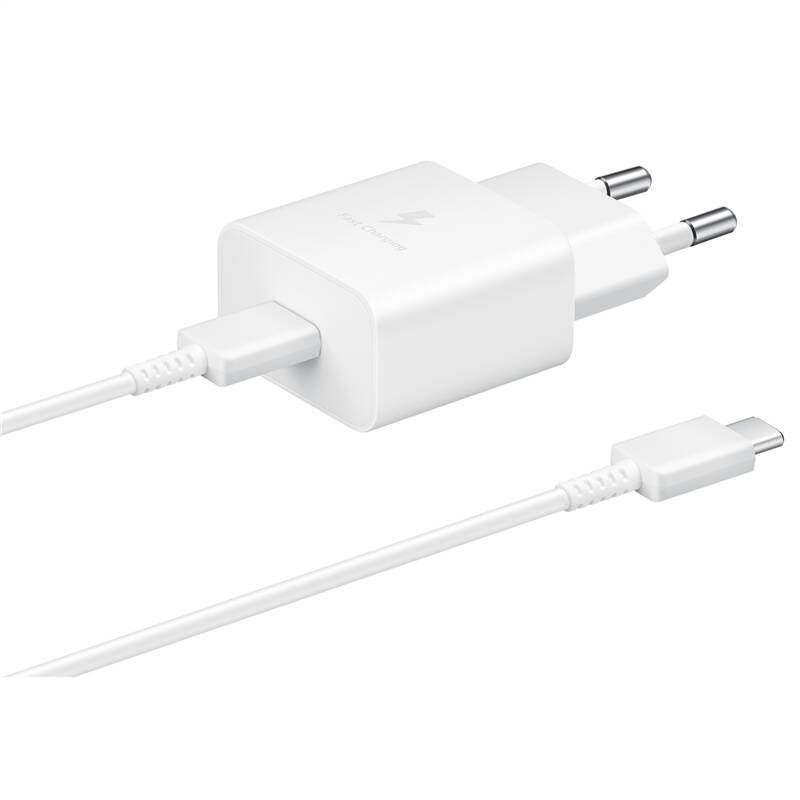 Levně Cestovní rychlonabíječka Samsung EP-T1510XWE 15W + kabel USB-C bílá