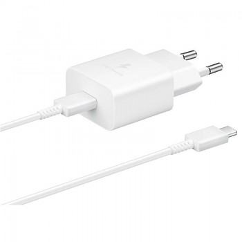 Cestovní rychlonabíječka Samsung EP-T1510XWE 15W + kabel USB-C bílá