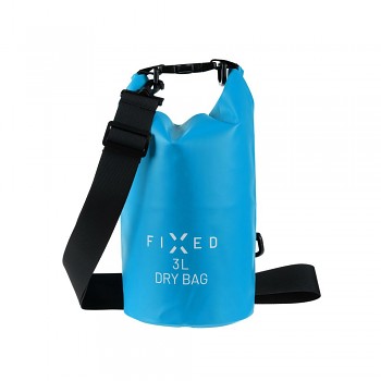 Voděodolný vak FIXED Dry Bag 3L, modrá