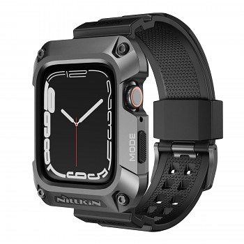 Řemínek Nillkin DynaGuard  + Kryt pro Apple Watch Series 44mm 4-5-6 Gray