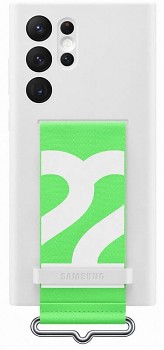 EF-GS908TWE Samsung Silikonový Kryt vč Popruhu pro Galaxy S22 Ultra White (Pošk. Balení)