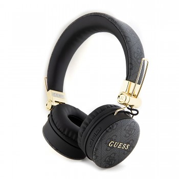 Bezdrátová sluchátka Guess PU 4G Metal Logo Bluetooth Stereo černá