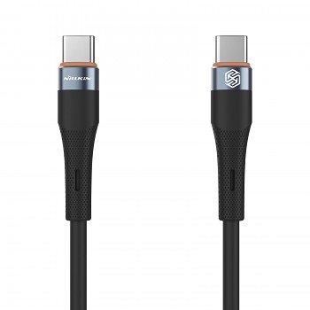 Datový kabel Nillkin Flowspeed Liquid Silicone USB-C-USB-C 1,2m 60W černý