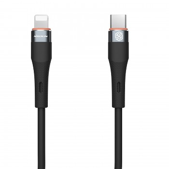 Datový kabel Nillkin Flowspeed Liquid Silicone USB-C - Lightning 1,2m 27W černý