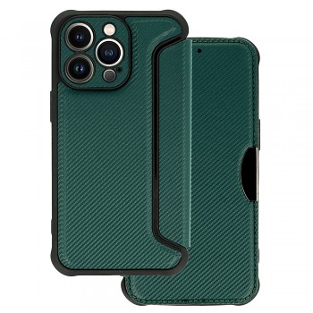 Pouzdro Razor Carbon Book pro Iphone 13 Pro Max tmavě zelené