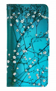 Knížkové pouzdro na Motorola Moto G86 5G Modré s květy
