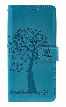 Knížkové pouzdro na Xiaomi Redmi Note 14 Tyrkysový strom sovičky