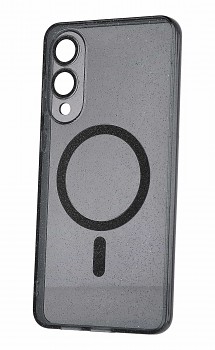 Zadní kryt Glitter Magsafe pro Samsung Galaxy S25 Edge black clear
