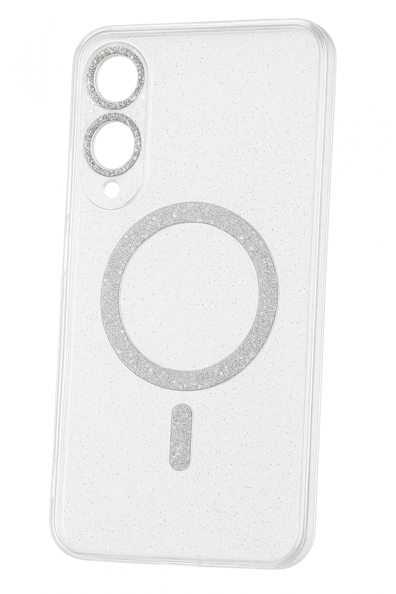 Zadní kryt Glitter Magsafe pro Samsung Galaxy S25 Edge transparent