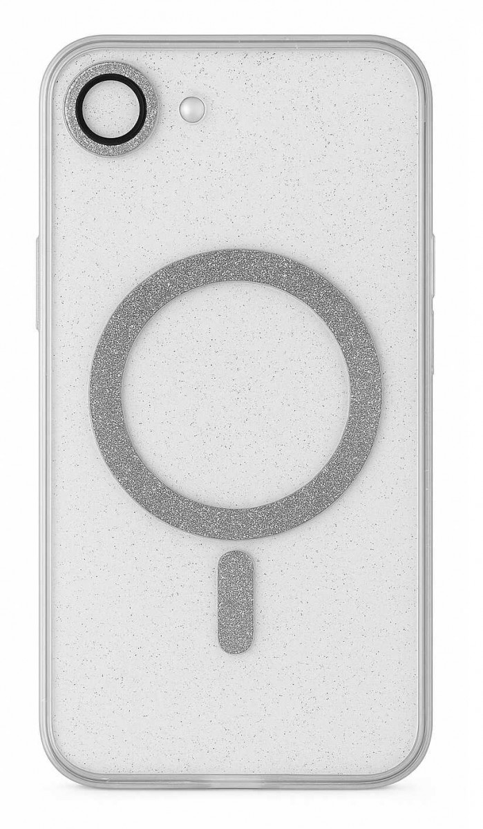 Levně Zadní kryt Glitter Magsafe pro iPhone 16e transparent