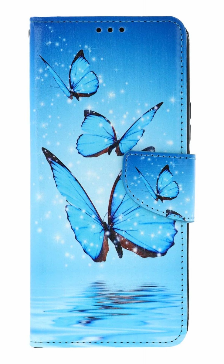 Knížkové pouzdro na Xiaomi Redmi 15 Modří motýlci