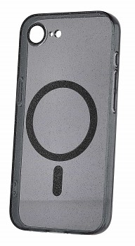 Zadní kryt Glitter Magsafe pro iPhone 16e black clear