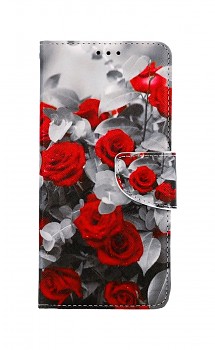 Knížkové pouzdro na Xiaomi Redmi Note 9 Červené růže mix