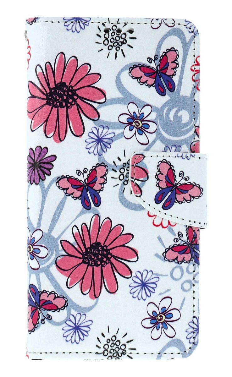 Levně Pouzdro TopQ Xiaomi Redmi Note 13 Pro knížkové Flowers 130173 (obal neboli kryt na mobil Xiaomi Redmi Note 13 Pro)