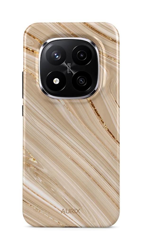 Luxusní kryt AURIX na Xiaomi Redmi Note 14 Pro+ 5G Golden Sands