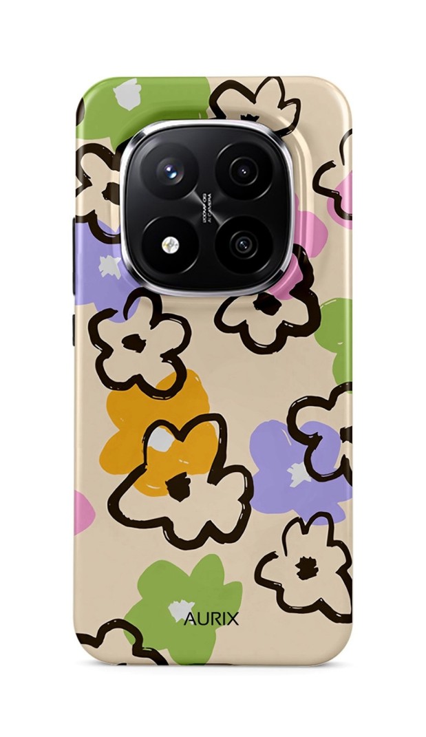 Luxusní kryt AURIX na Xiaomi Redmi Note 14 Pro+ 5G Flower Drawing