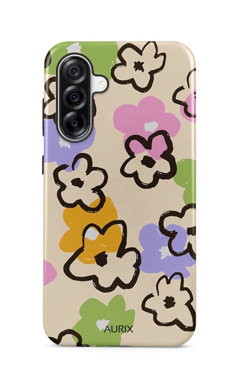 Luxusní kryt AURIX na Samsung A56 Flower Drawing