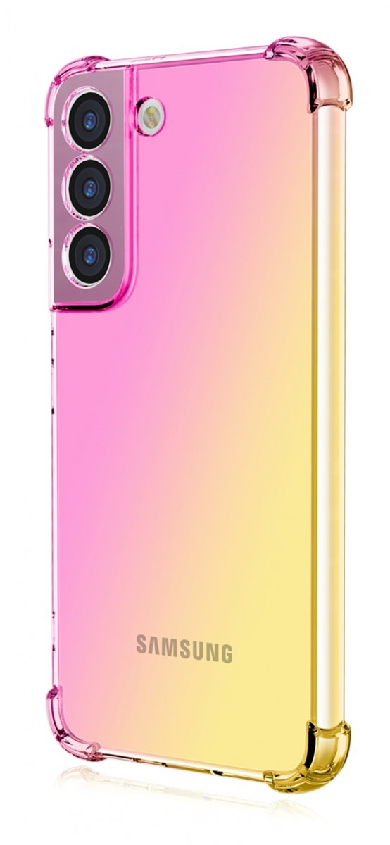 Levně Kryt TopQ Samsung S23 Shock duhový růžovo-žlutý 110297 (pouzdro neboli obal na mobil Samsung S23)