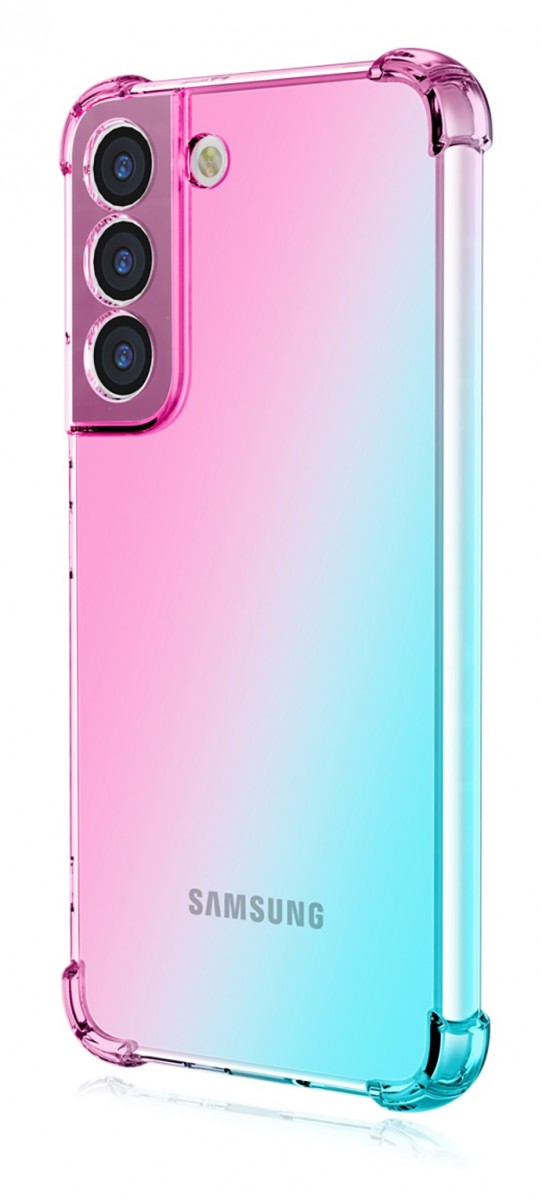 Levně Kryt TopQ Samsung S23 Shock duhový mentolovo-růžový 110298 (pouzdro neboli obal na mobil Samsung S23)