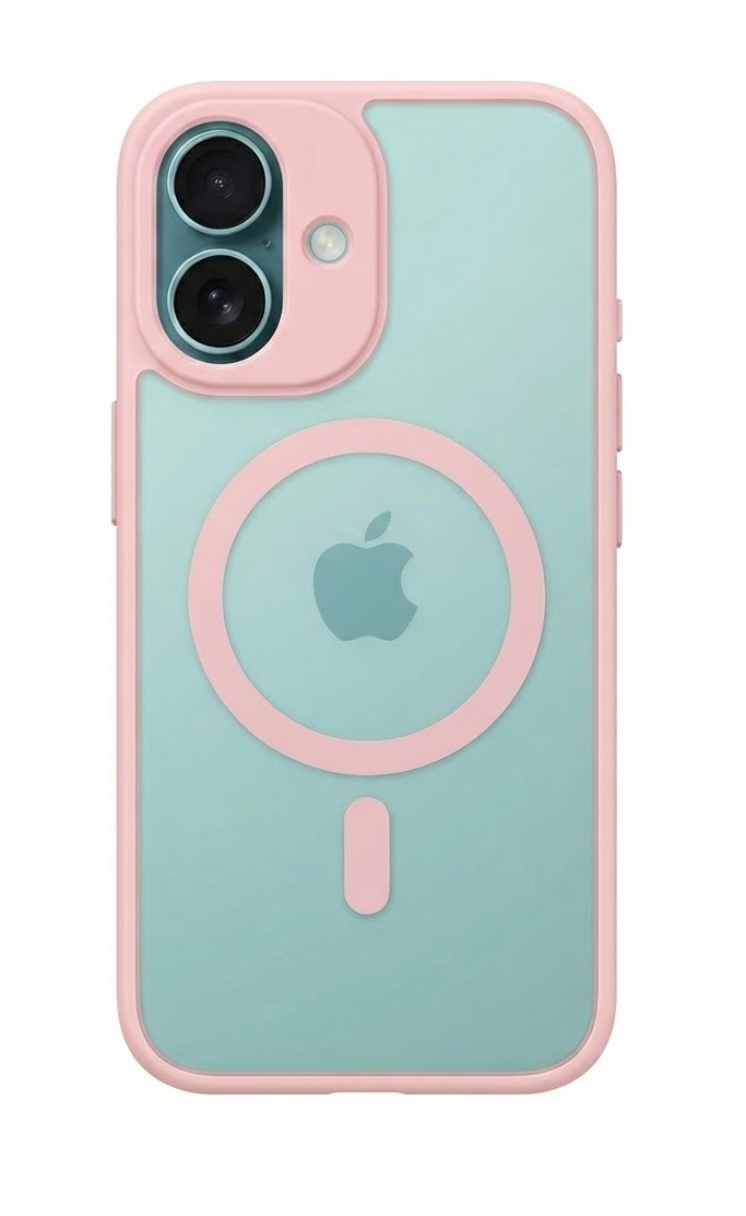 Zadní kryt Acrylic Color MagSafe pro iPhone 16 Plus světle růžový