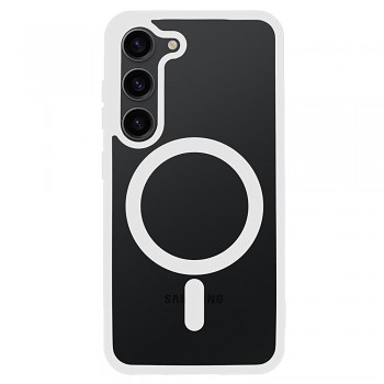 Zadní kryt Acrylic Color MagSafe pro Samsung S24 FE bílý