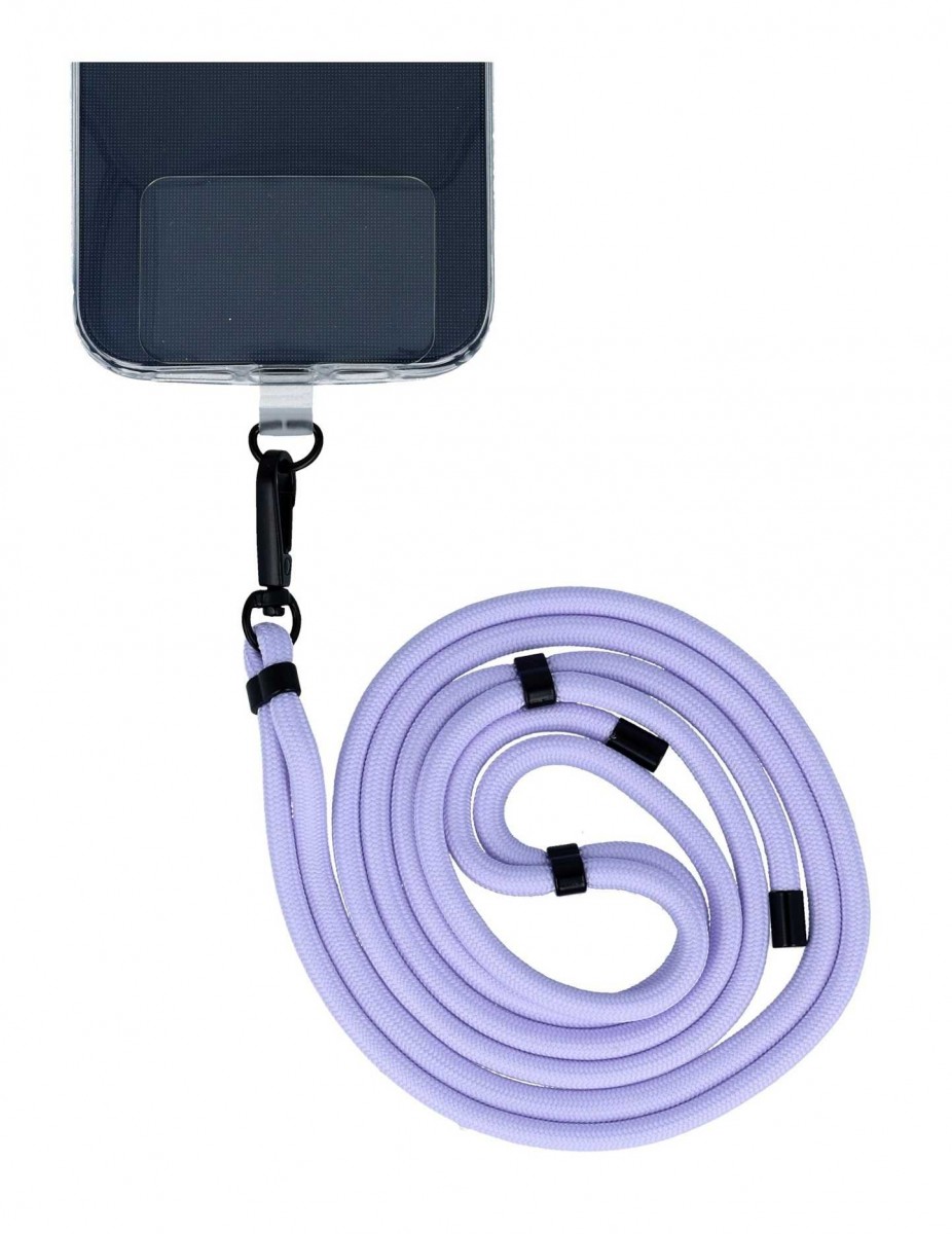 Univerzální šňůrka na mobil světle fialová