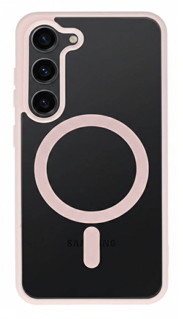 Zadní kryt Acrylic Color MagSafe pro Samsung S24 FE světle růžový
