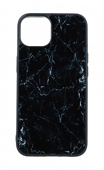Zadní pevný kryt Marble na iPhone 14 Smoky Black