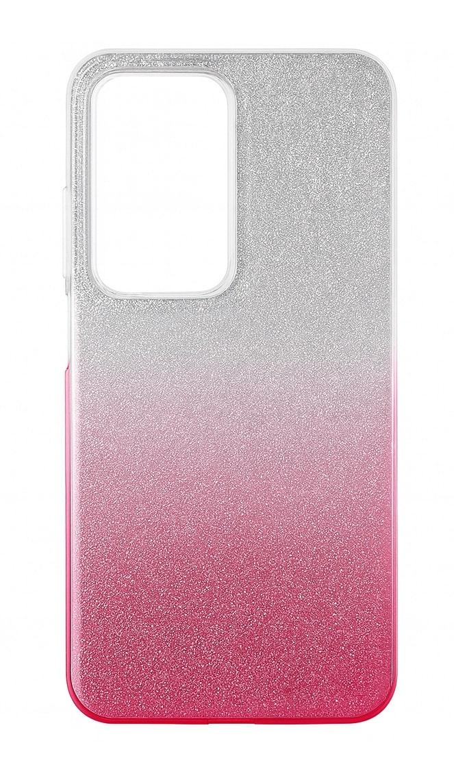 Zadní pevný kryt na Xiaomi Redmi 15 glitter stříbrno-růžový