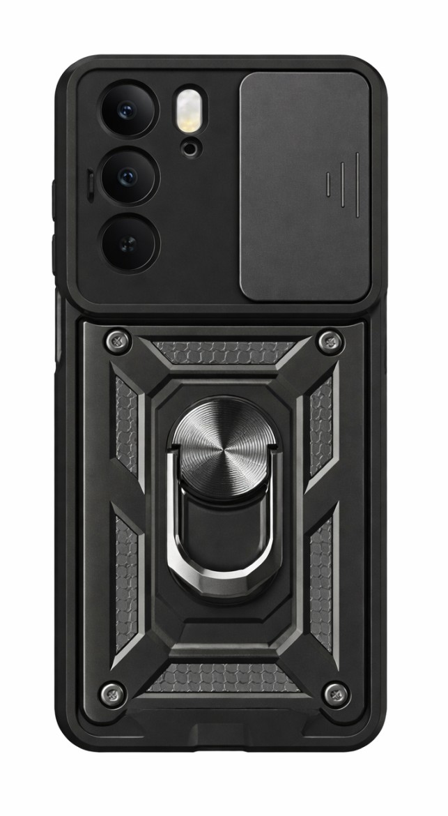 Levně Ultra odolný zadní kryt Armor Lens pro Realme 14X 5G černý