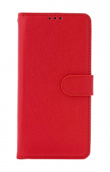 Knížkové pouzdro na Xiaomi Redmi Note 9 Pro červené s přezkou