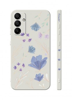 Zadní kryt Design na Samsung A55 Modré kvítky