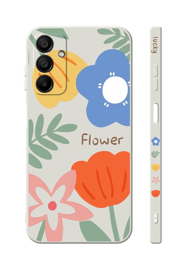 Levně Kryt TopQ Design Samsung A15 Malované květy 130714 (pouzdro neboli obal na mobil Samsung A15)
