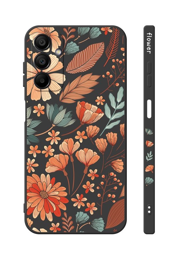 Zadní kryt Design na Samsung A15 Luční kvítí černý