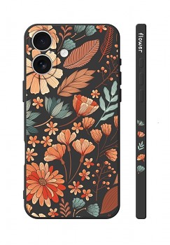 Zadní kryt Design na iPhone 16 Luční kvítí černý