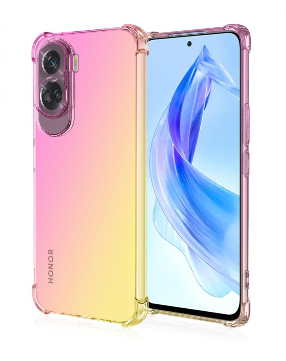 Levně Kryt TopQ Honor 90 Lite 5G Shock duhový růžovo-žlutý 120732 (pouzdro neboli obal na mobil Honor 90 Lite 5G)