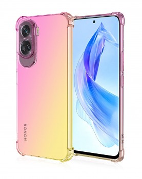 Zadní kryt na Honor 90 Lite 5G Shock duhový růžovo-žlutý 