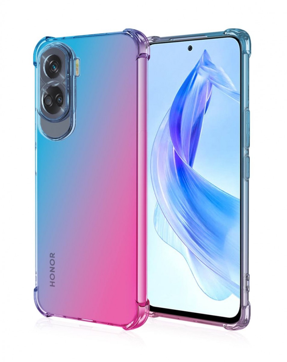 Levně Kryt TopQ Honor 90 Lite 5G Shock duhový modro-růžový 120733 (pouzdro neboli obal na mobil Honor 90 Lite 5G)