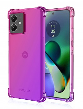 Zadní kryt na Motorola Moto G54 5G Shock duhový růžovo-fialový