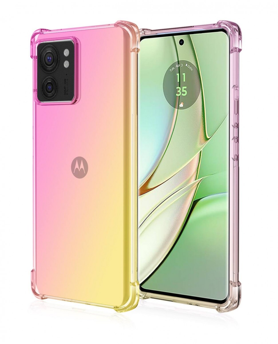 Zadní kryt na Motorola Edge 40 Shock duhový růžovo-žlutý 