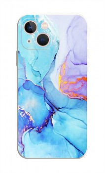 Zadní kryt na iPhone 15 Mramor modro-fialový