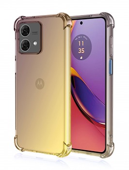 Zadní kryt na Motorola Moto G84 5G Shock duhový purpurovo-žlutý