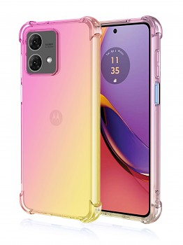 Zadní kryt na Motorola Moto G84 5G Shock duhový růžovo-žlutý