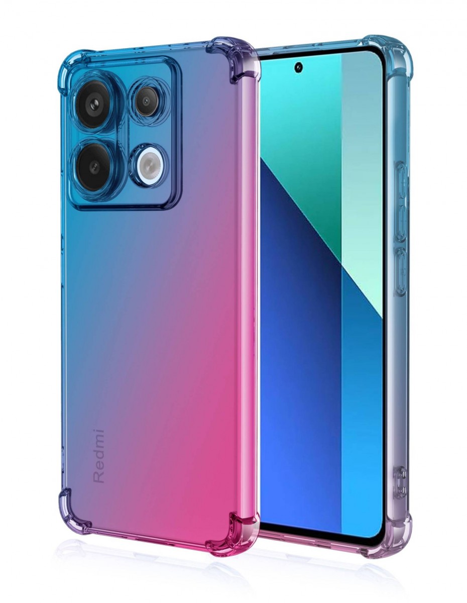 Zadní kryt na Xiaomi Redmi Note 13 Shock duhový modro-růžový